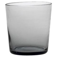 Water Glass Handcrafted in Muranese Glass, Small, Lead Plissé MUN by VG