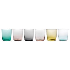Water Glass Handcrafted in Muranese Glass, Small, Mixed Colors Pure MUN by VG