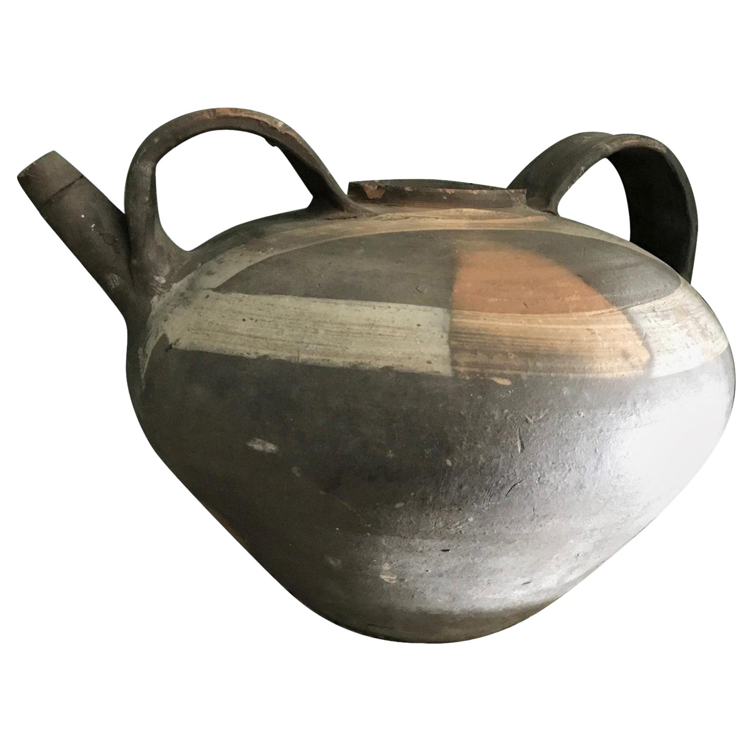 Caraffa per l'acqua in ceramica fatta a mano Brocca per fiori Vaso antico LA CA centrotavola in vendita