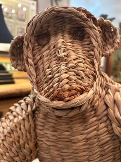 Water Hyacinth Woven Rattan Monkey Sculpture Attributed to Mario Lopez Torres