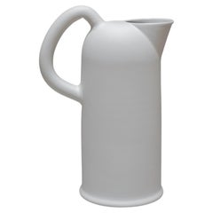 Water Jug in White Porcelain Handcrafted in Portugal by Origin Made