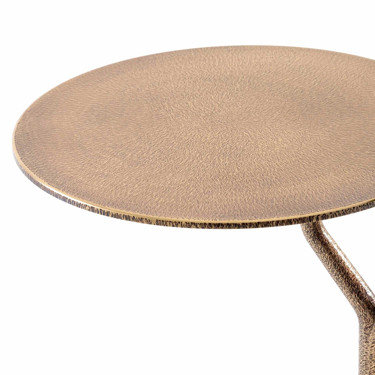Hammered Water Lily Side Table For Sale