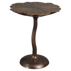 Water Lily Table in Antique Copper by Robert Kuo, Contemporary, Limited Edition