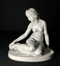 Water Nymph Marble Bust Sculpture, 20th Century