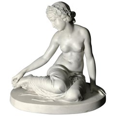 Water Nymph Marble Bust Sculpture, 20th Century