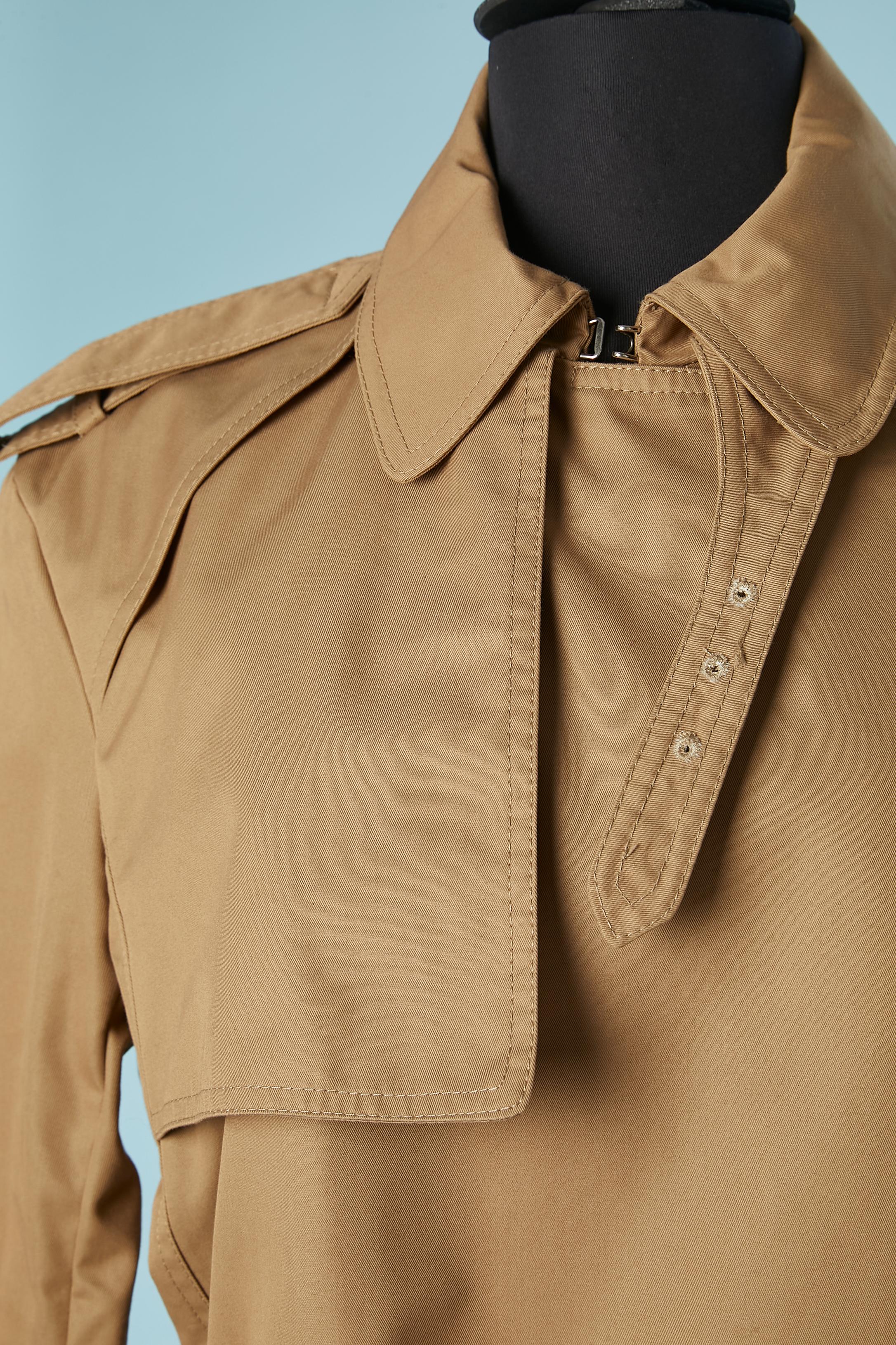 Women's or Men's Water-repellent beige cotton trench coat with belt Céline 