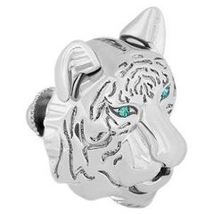 Water Tiger Mechanical Pin with Blue Swarovski Elements