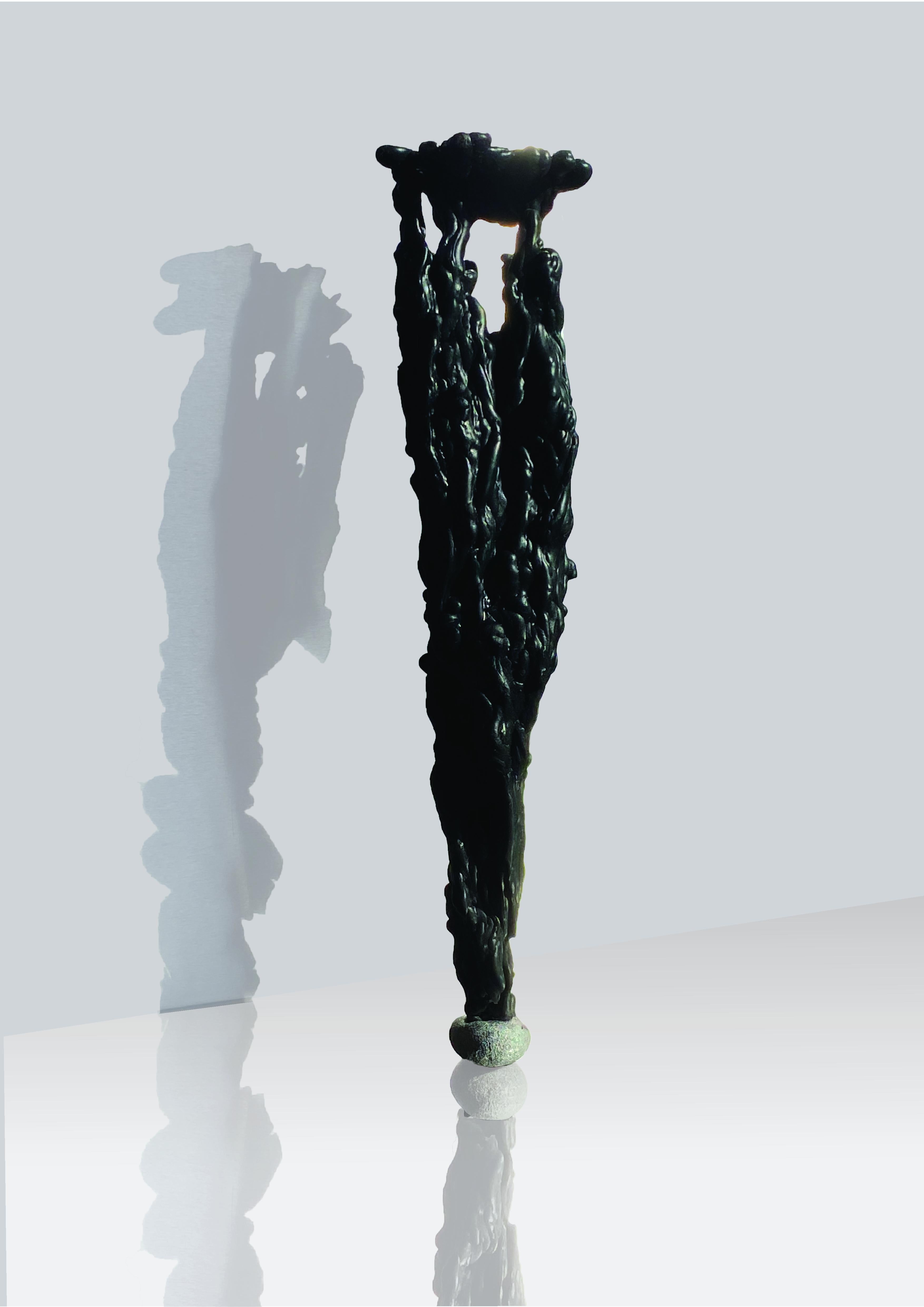 Wasserbaum Freistehende Skulptur von Elis Monsport
Limitierte Auflage von 2 Exemplaren.
Abmessungen: T 30 x B 45 x H 170 cm.
MATERIALIEN: Aluminiumguss und schwarzes Gussglas.

Eliška Monsportová - Gründerin der Marke Elis Monsport - ist eine