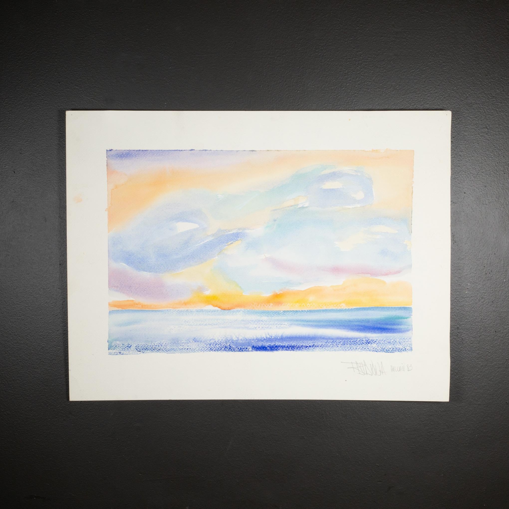 Watercolor Artwork, Hawaii, Signed and Dated 1983
