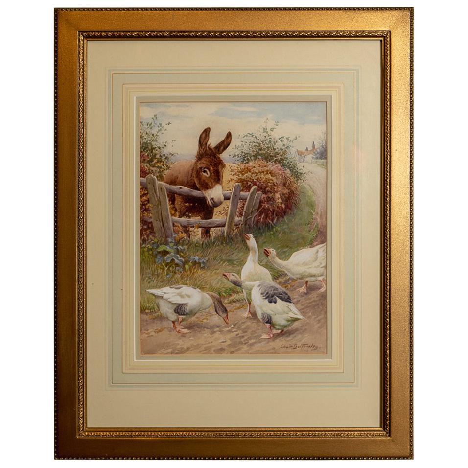 Aquarelle d'Evans Bottomley, consultant l' Oracle en vente