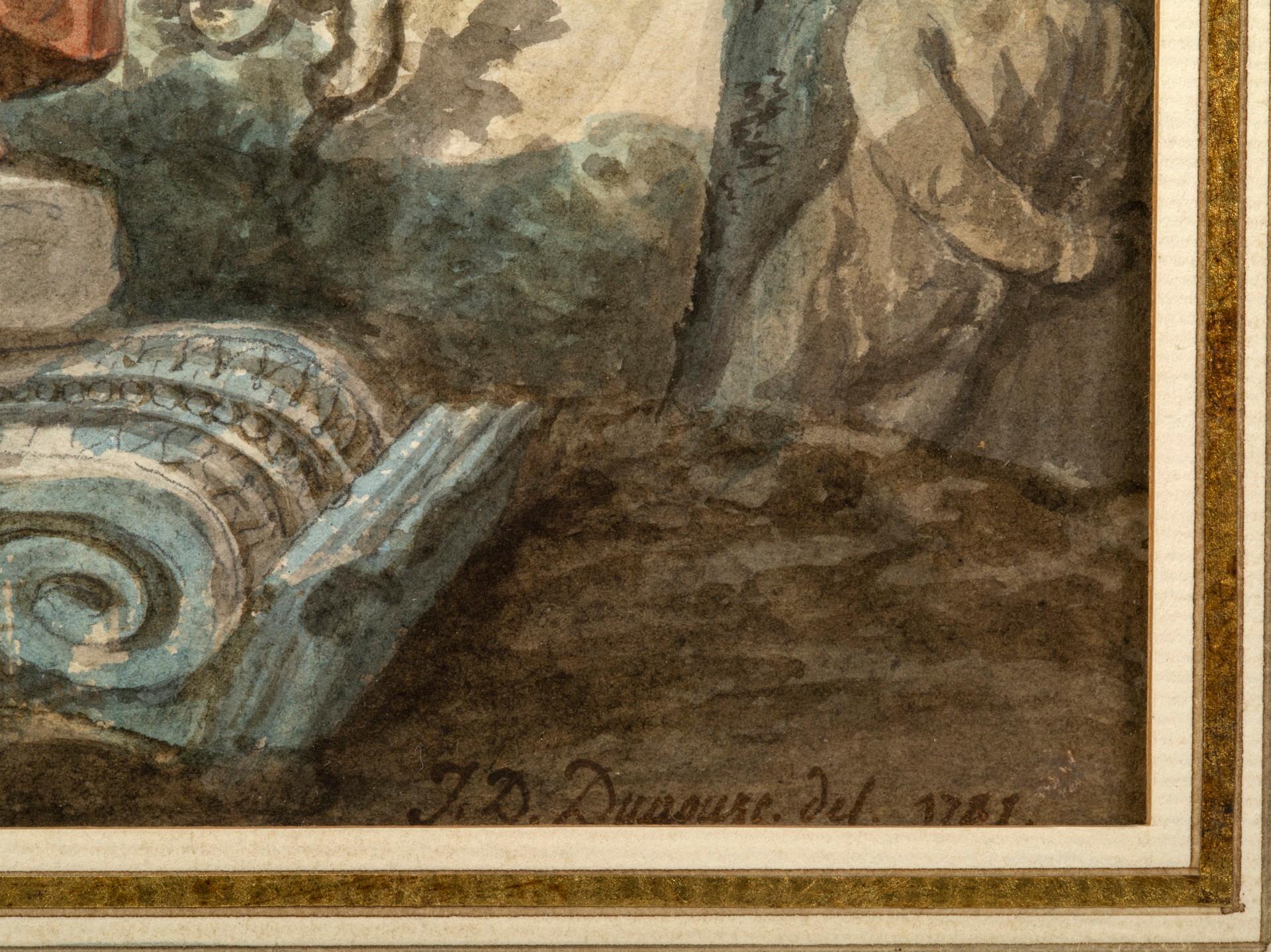 Aquarell von Jean-Dmosthne Dugourc, 1781 (Französisch)