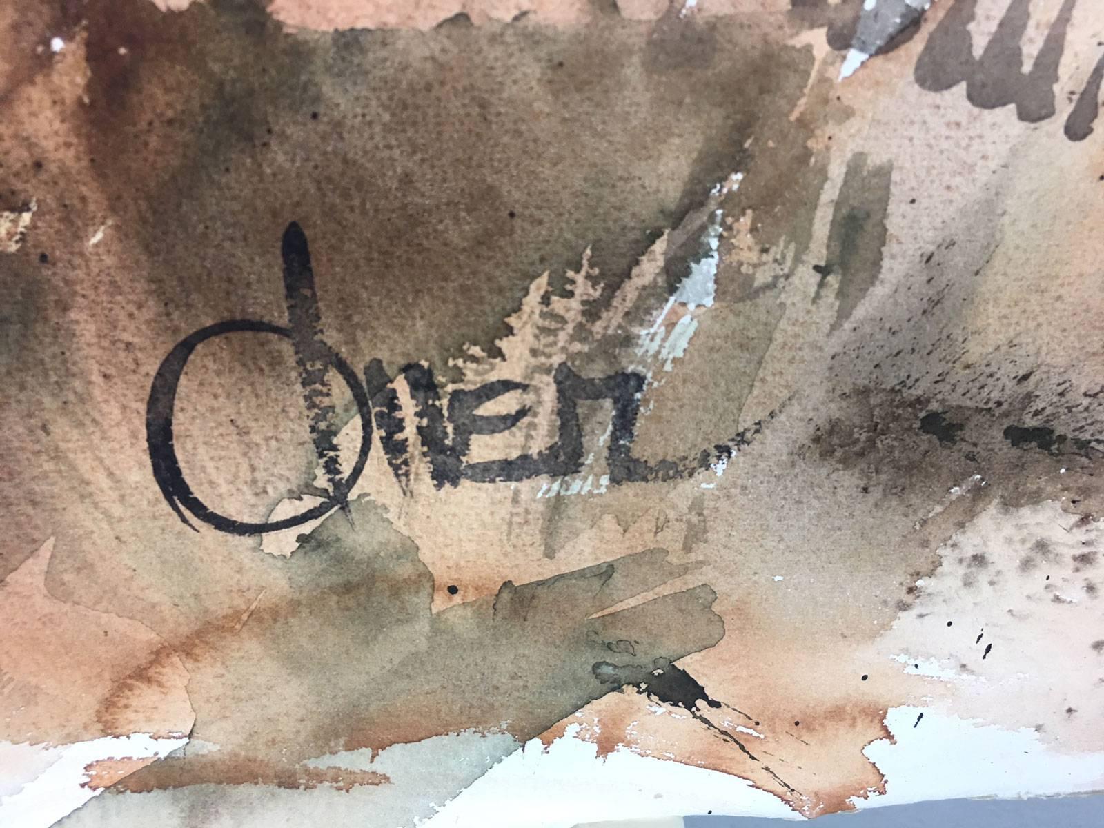 Aquarellgemälde von Robert Sheldon Oliver (Ende des 20. Jahrhunderts) im Angebot