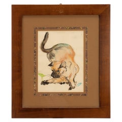 Watercolor Depicting a Cat, France 1940