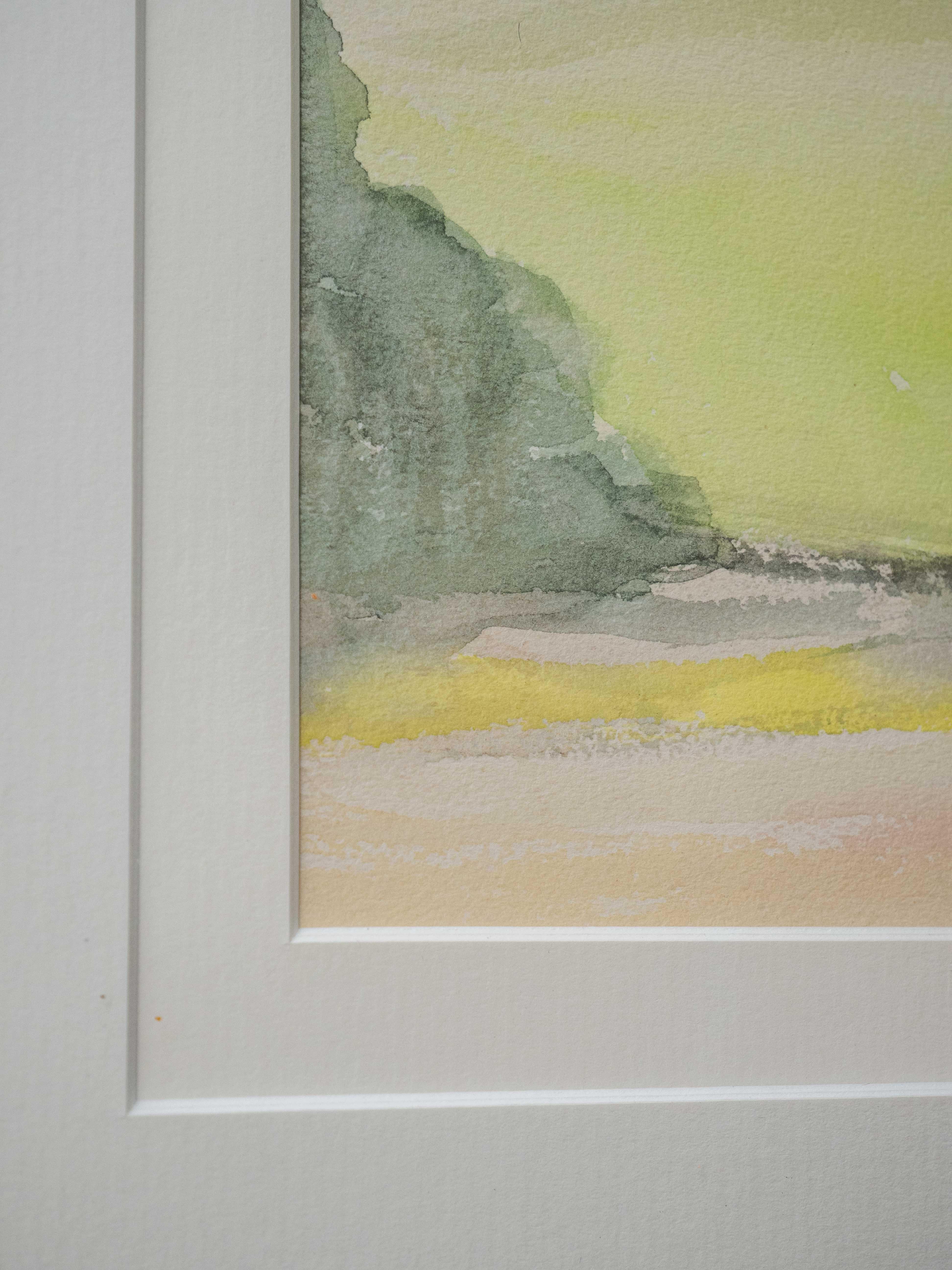 20th Century Watercolor landscape painting by L. Collette For Sale