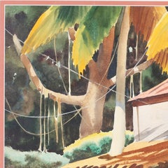 Aquarelle d'une scène tropicale de Mitchell Jamieson