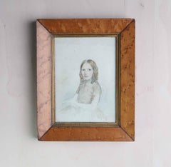 Watercolor of A Young Lady by Robert Hindmarsh Grundy, C.1850
