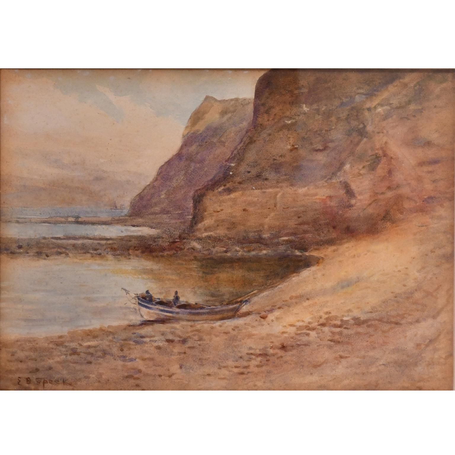 watercolor cliffs