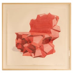 Watercolor of "Mineral" Chair by The Artist Dagoberto Rodriguez