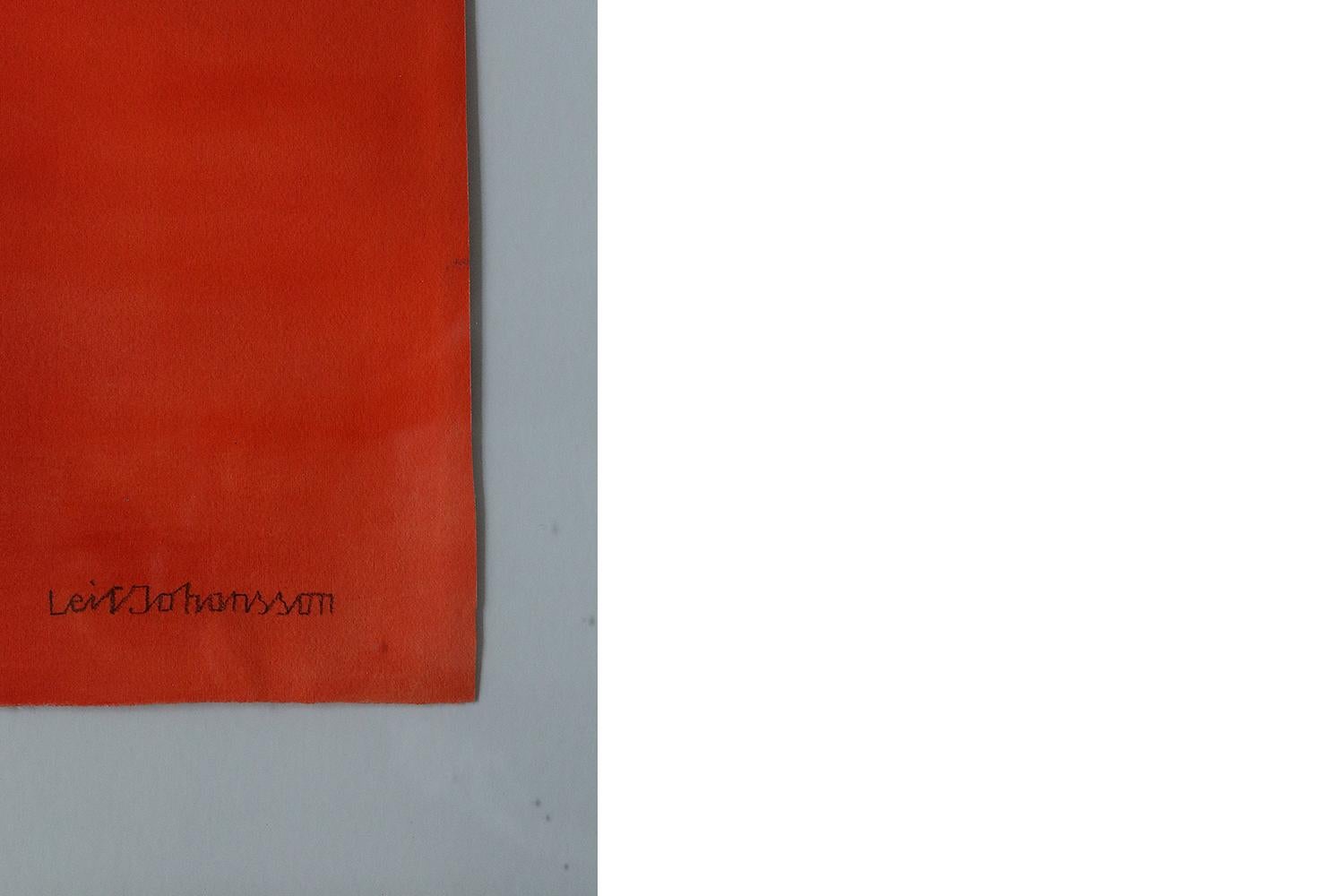 Aquarell auf Bogenpapier von Leif Johansson, Abstrakte Komposition, gerahmt im Zustand „Gut“ im Angebot in Warszawa, Mazowieckie