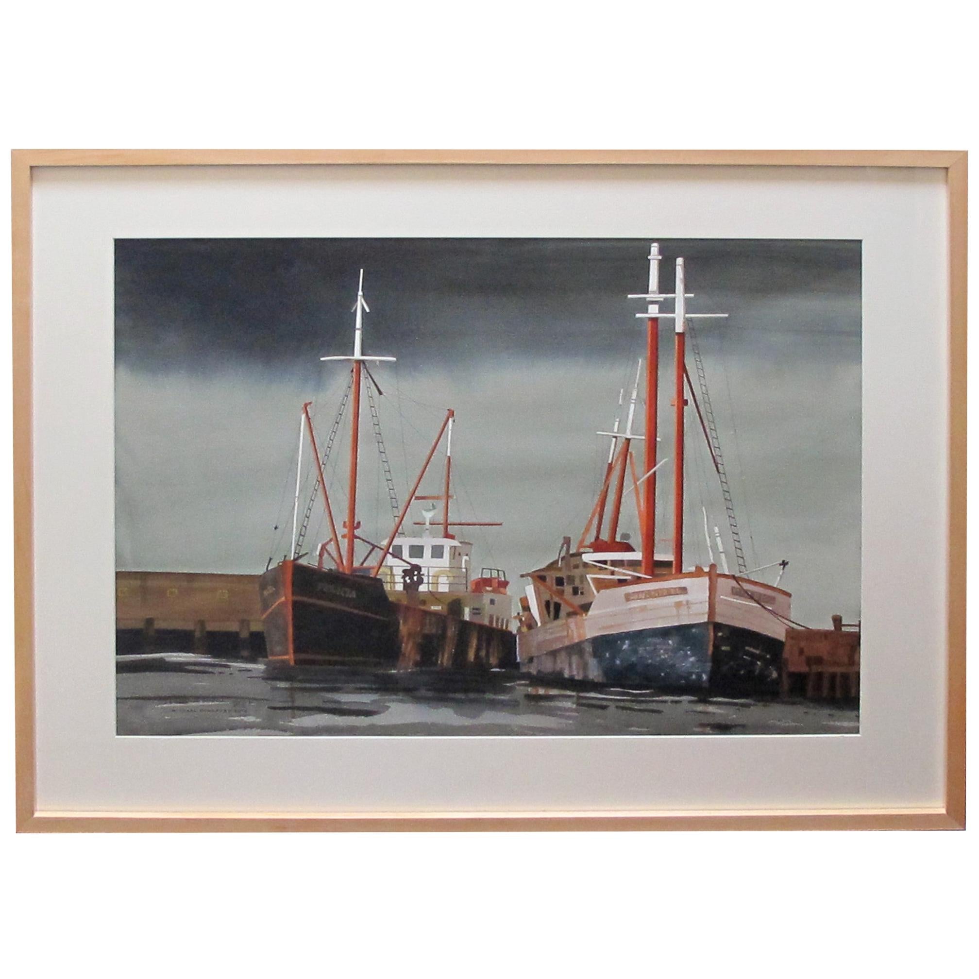 Watercolor on Paper 'Bair Thorai, Ireland' Original Painting by Michael Dunlavey For Sale