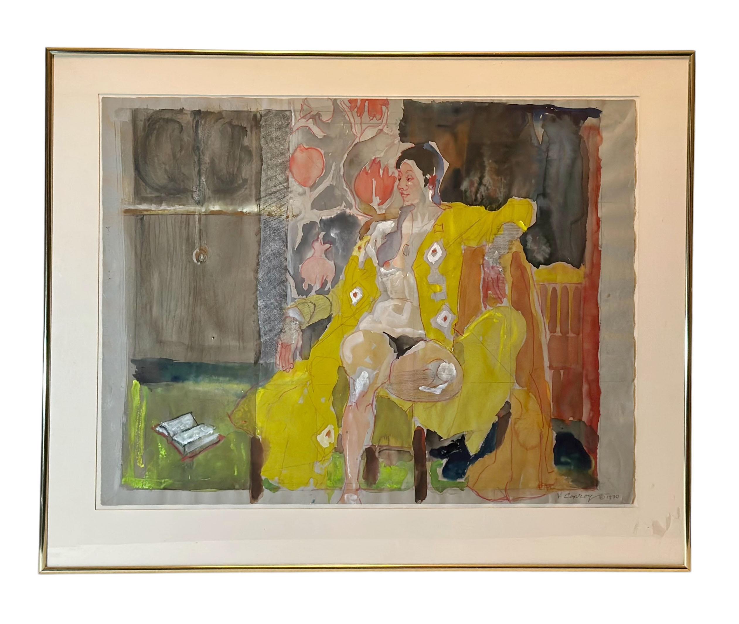 Watercolor on Paper by Virginia Conroy In Good Condition For Sale In Tampa, FL
