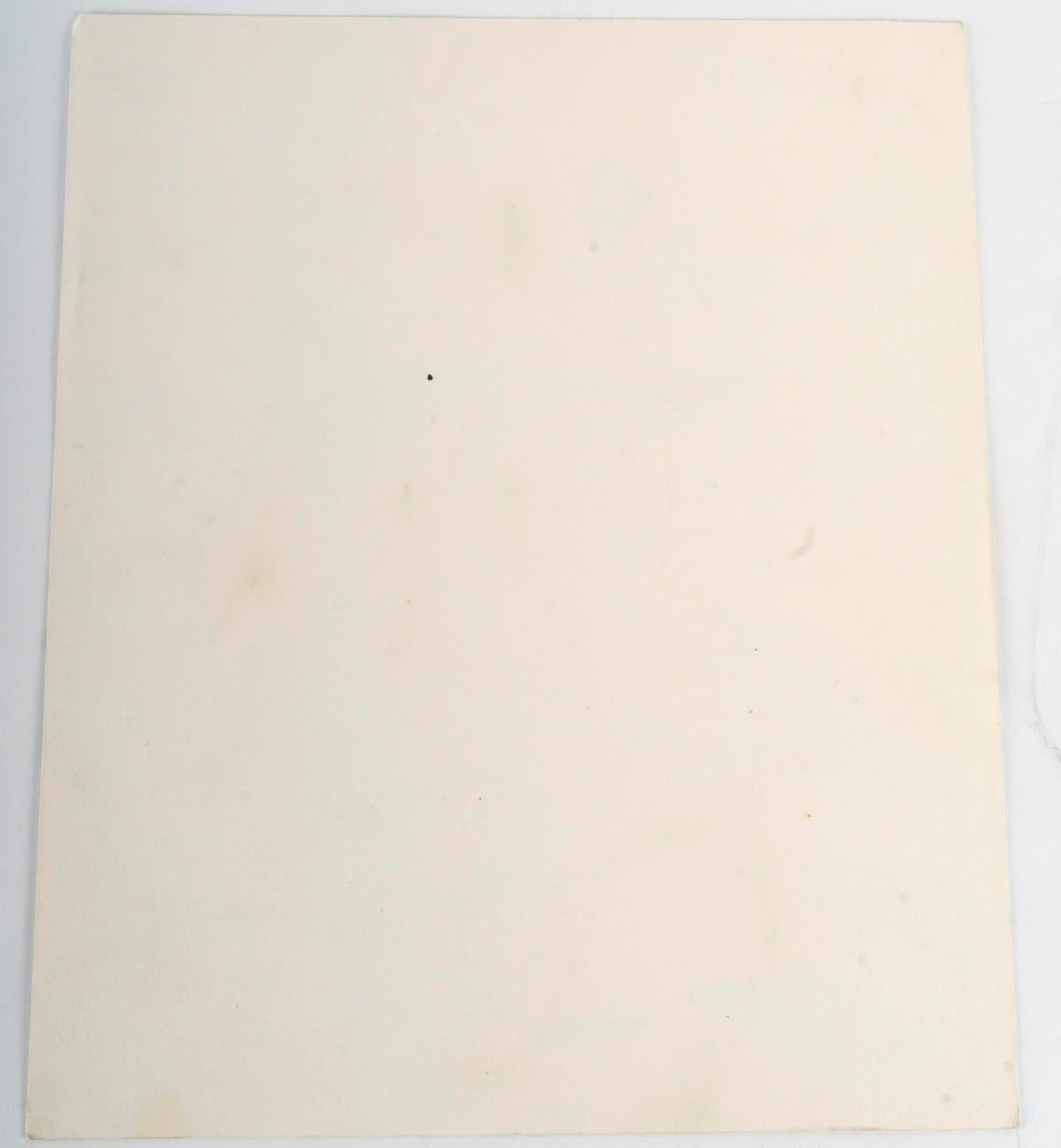 Acuarela sobre papel que representa un puerto y barcos, 1950-60. en Bueno estado para la venta en Saint-Ouen, FR