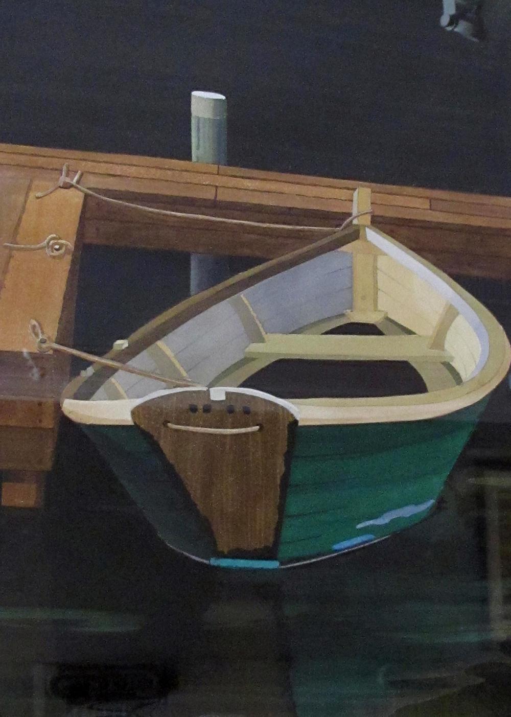 Other Watercolor on Paper 'Interlude, Two Dories, Boston Harbor by 'Michael Dunlavey For Sale