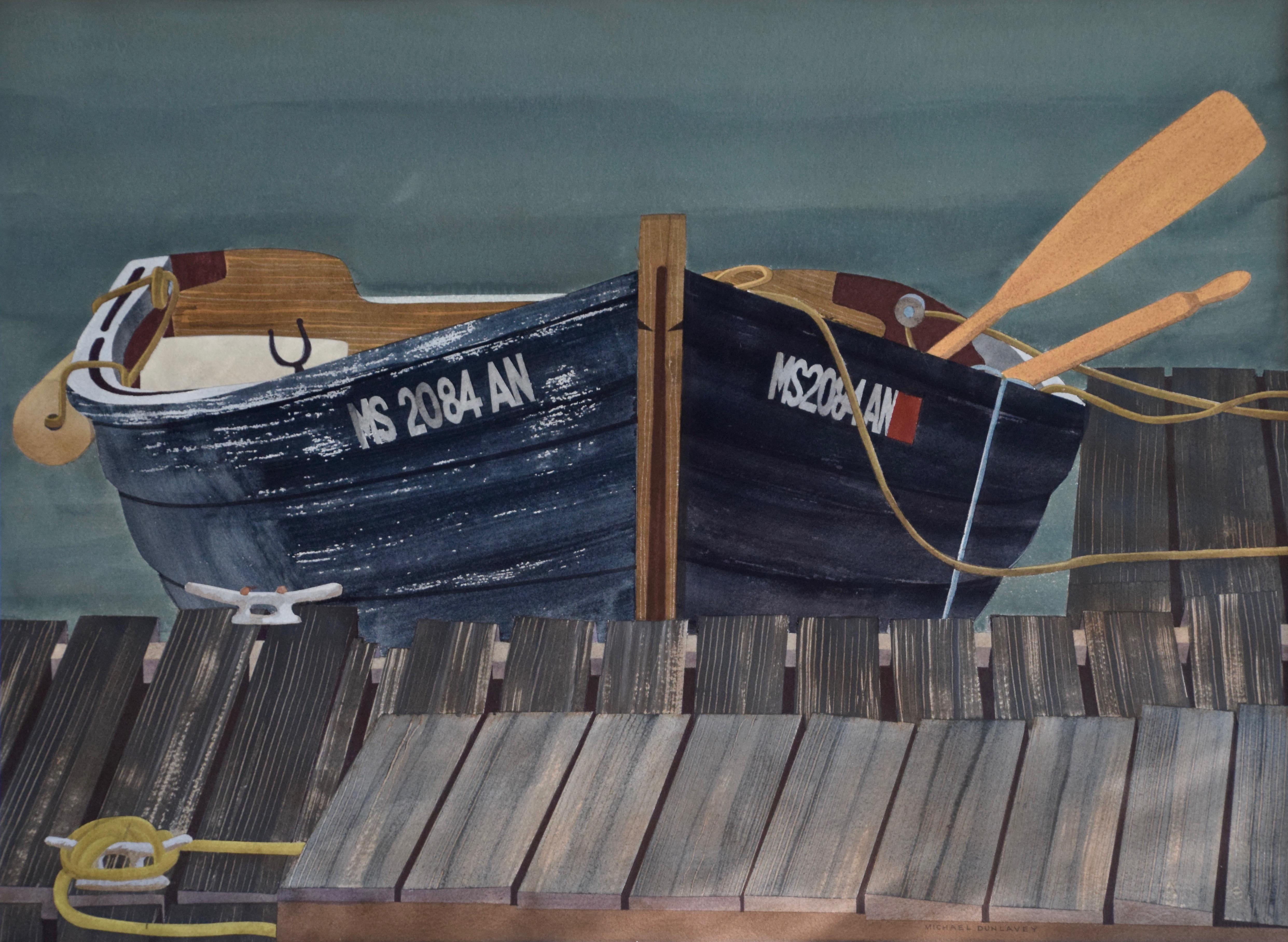 Watercolor on Paper 'Rendezvous, Bodega Bay, California' by Michael Dunlavey For Sale 1