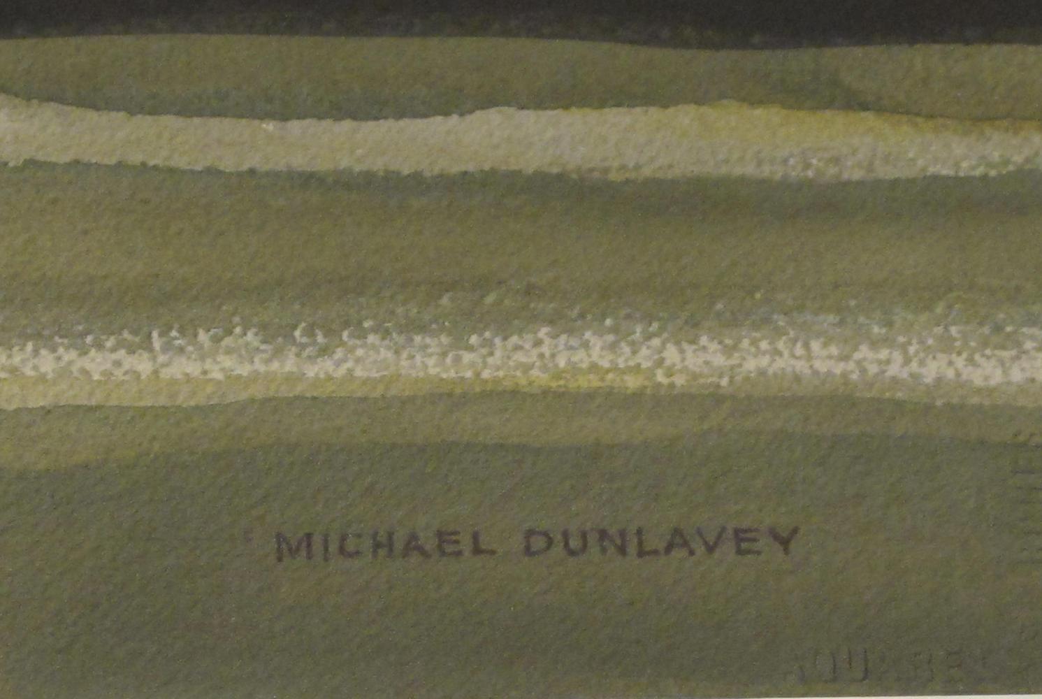 Hand-Crafted Watercolor on Paper 'Sea Dog, Santa Barbara, California' Signed Michael Dunlavey For Sale