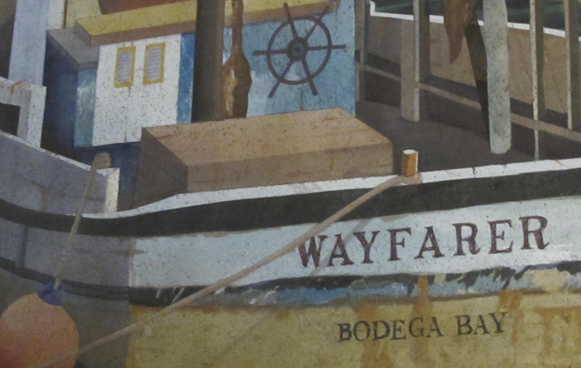 Acuarela sobre papel 'Wayfarer, Noyo Harbor, California por Michael Dunlavey Otro en venta