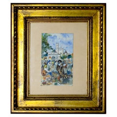 Acquerello di Alfredo Morais, Portogallo, XX secolo
