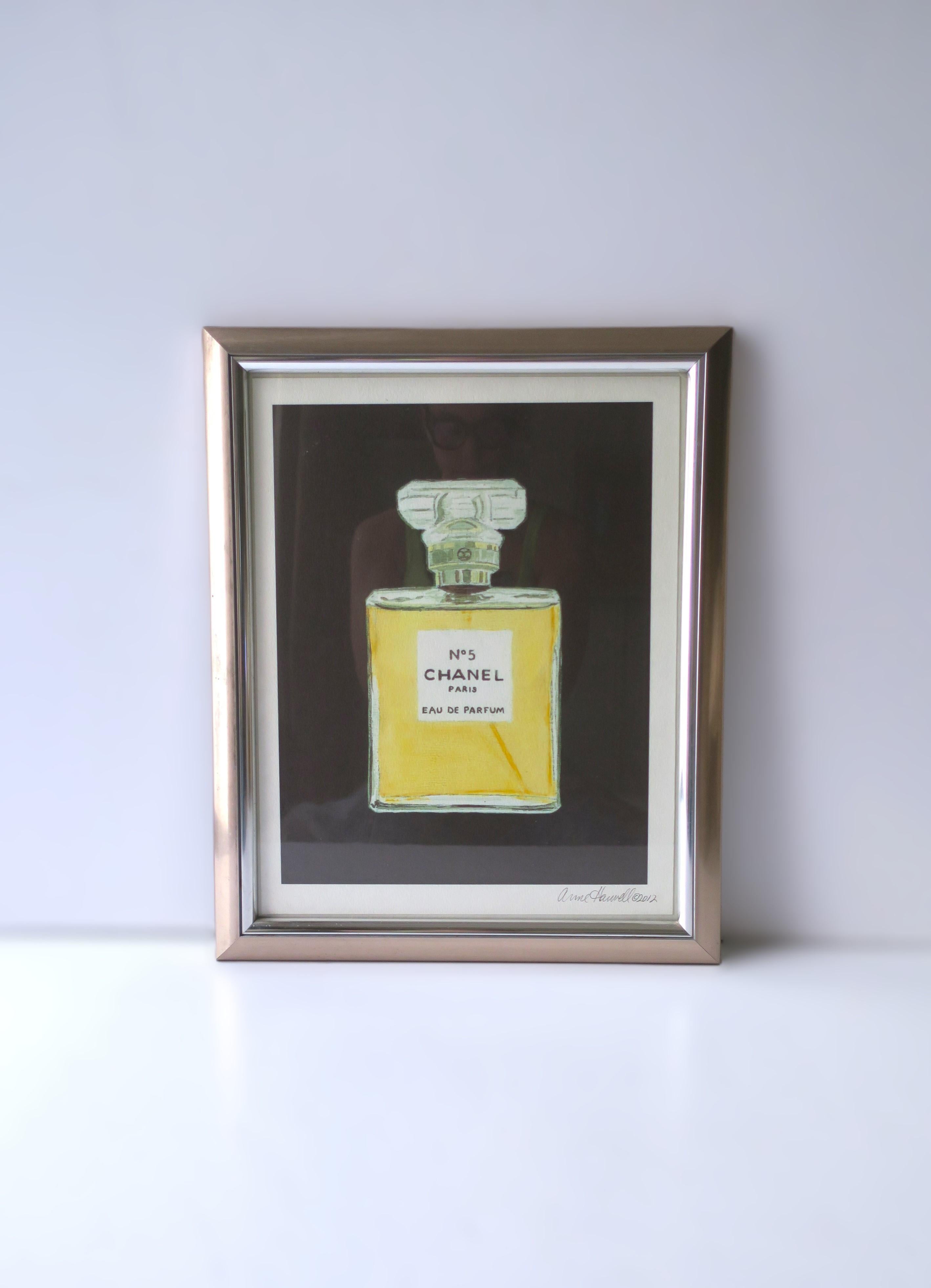 American Watercolor Painting Chanel No. 5 Perfume  For Sale