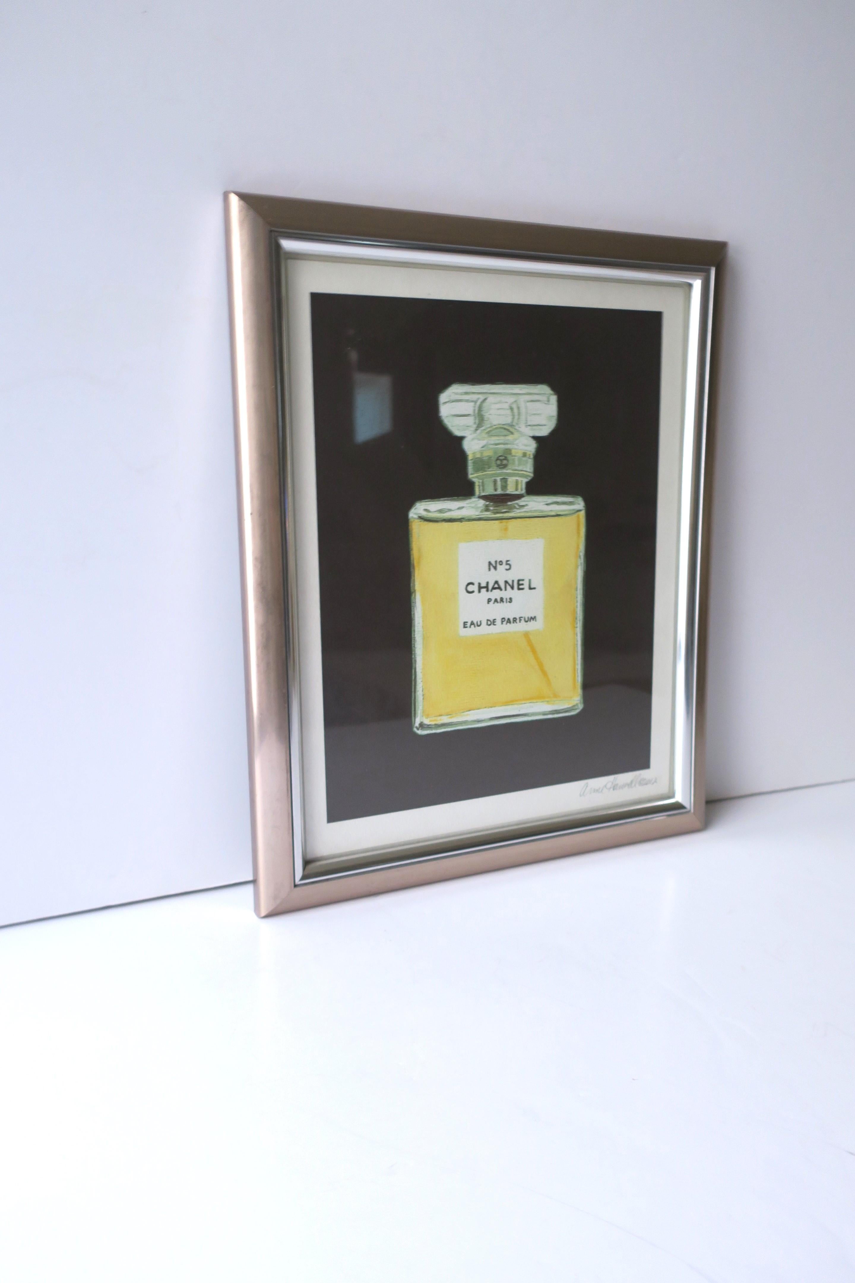 Dipinto a mano Pittura ad acquerello del profumo Chanel n. 5 in vendita