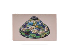 Watercolor Painting of a Glass Lamp Shade by Louis C Tiffany