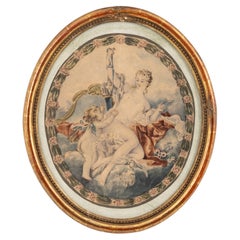 Watercolor Painting of Diana and Cupid