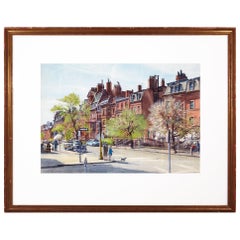 Watercolor Painting 'The Stop Light' by A. Lassell Ripley, Listed Am. Artist
