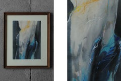 Acquerello, pastello di Antoni Karwowski, Nudo, incorniciato, 1992