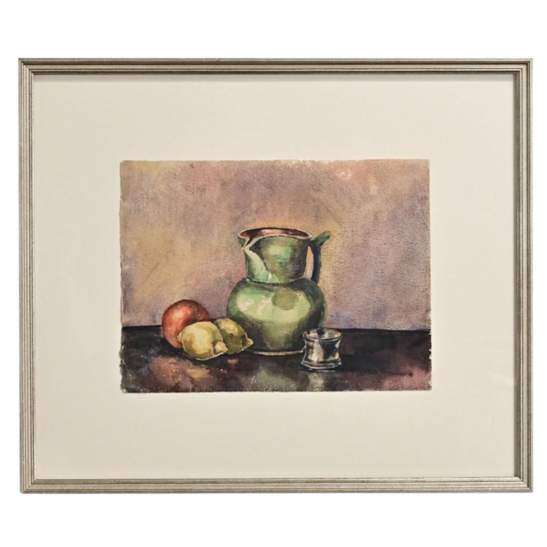 Watercolor Still Life, Framed