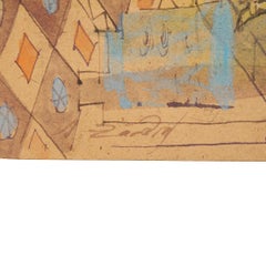 Watercolor "Three Ladies", Latvia By Zardinsh Adolfs, 1930s
