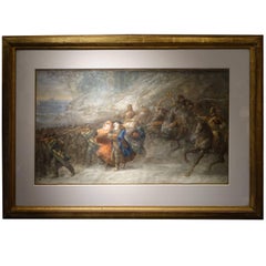 Watercolor with Highlights of Gouache Signed Joseph Navelet