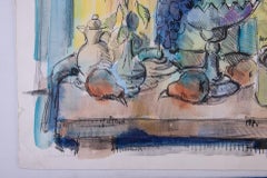 Watercolored Lithograph by Italian Artist MAGGI