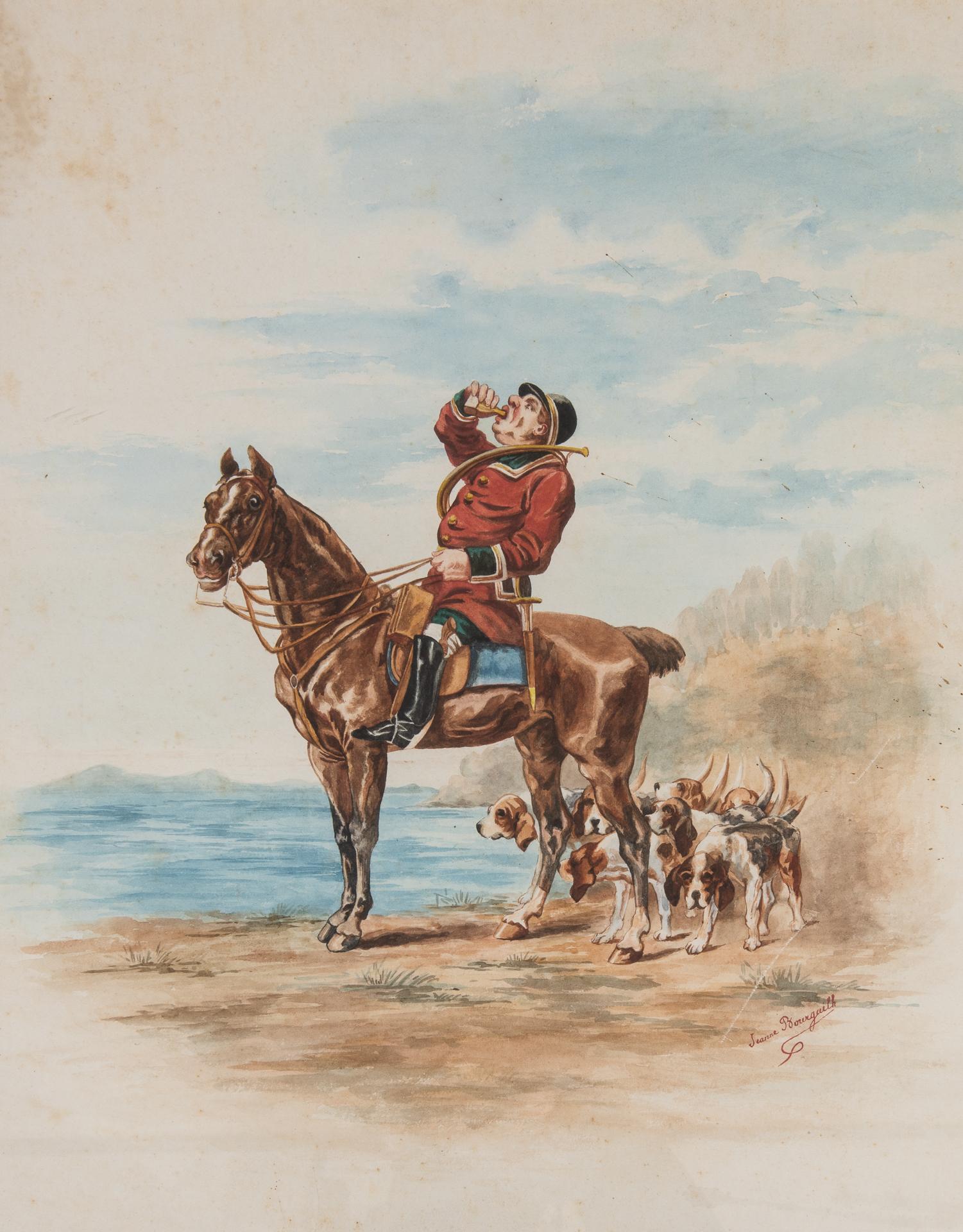 Watercolors of Knights Hunting For Sale 2