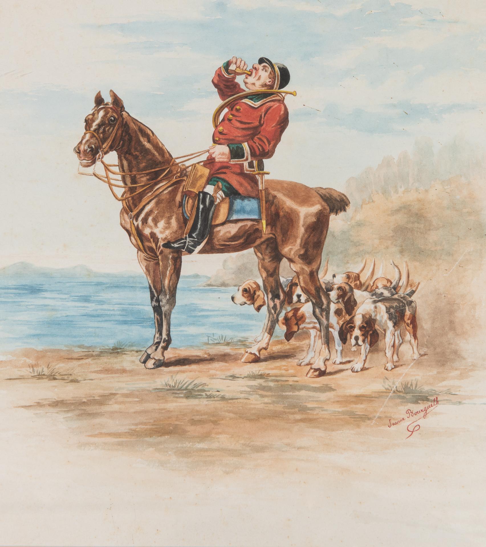 Watercolors of Knights Hunting For Sale 3