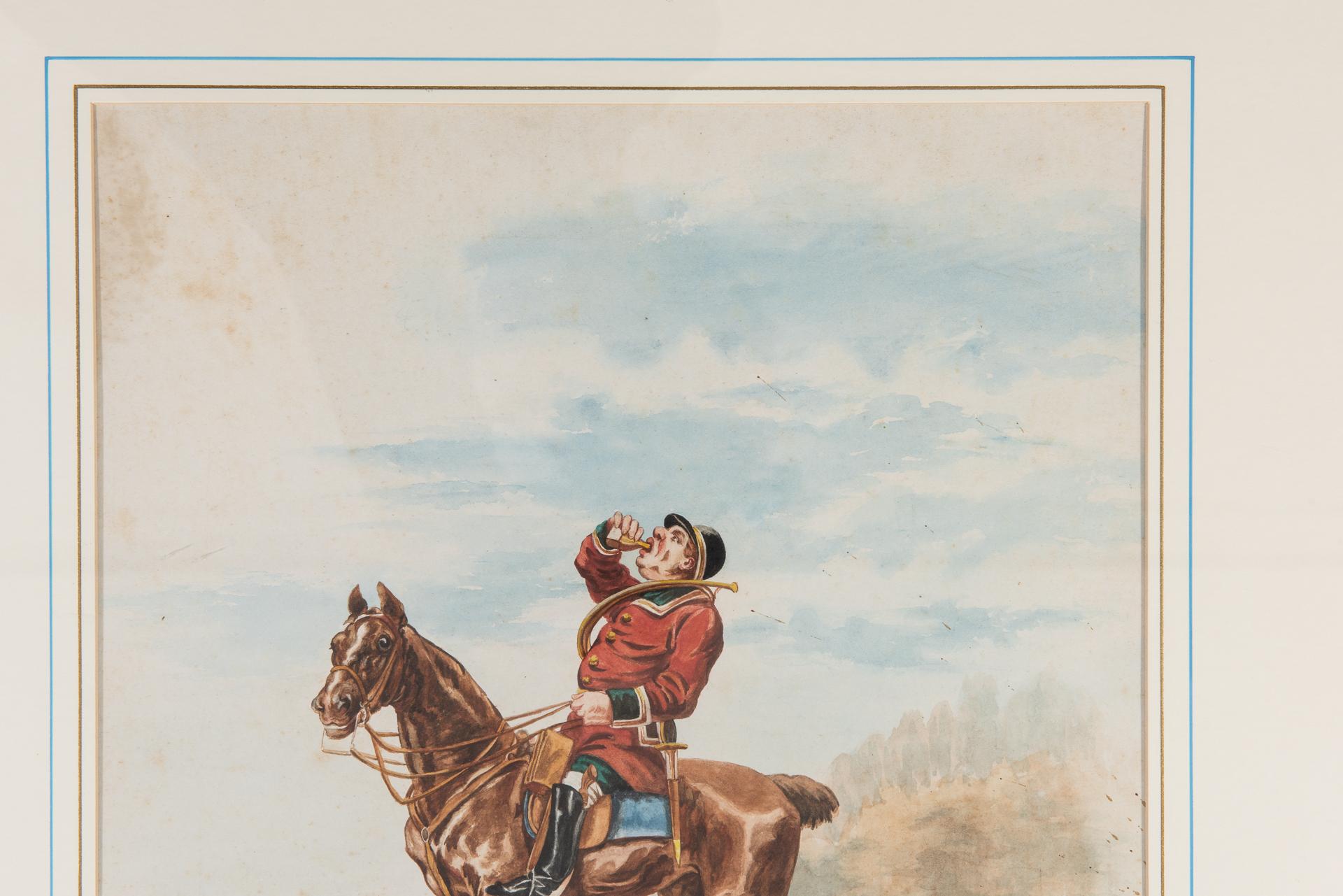 Watercolors of Knights Hunting For Sale 9