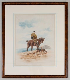 Watercolors of Knights Hunting