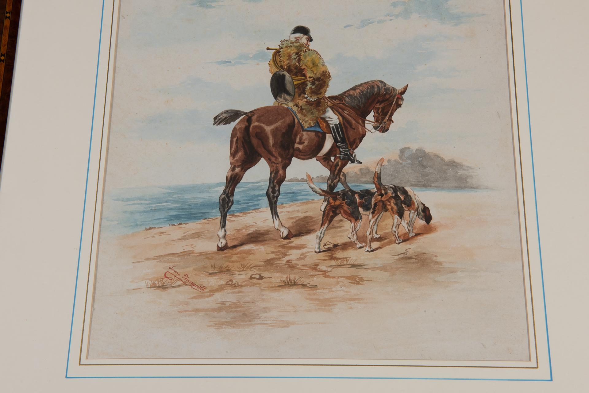 Other Watercolors of Knights Hunting For Sale