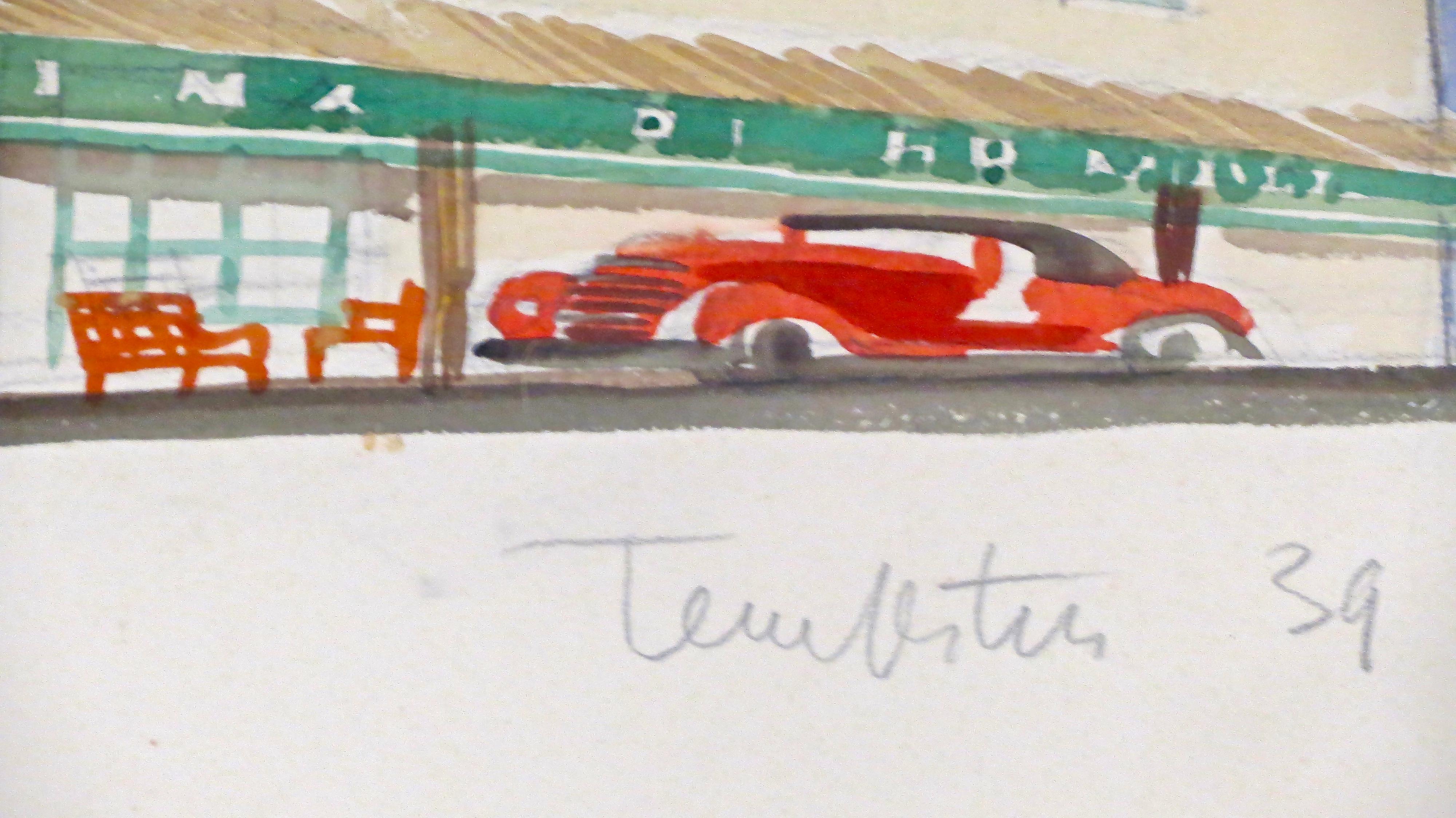 Mid-Century Modern Watercolors on Paper 