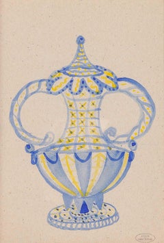 Watercolour by André Derain, Study of a Vase, XXth Century.