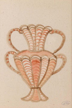 Watercolour by André Derain, Study of a Vase, XXth Century.