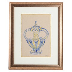 Watercolour by André Derain, Study of a Vase, XXth Century.
